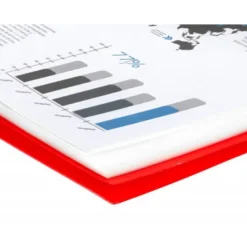 Carpeta Liderpapel con 60 fundas espiral escaparate roja