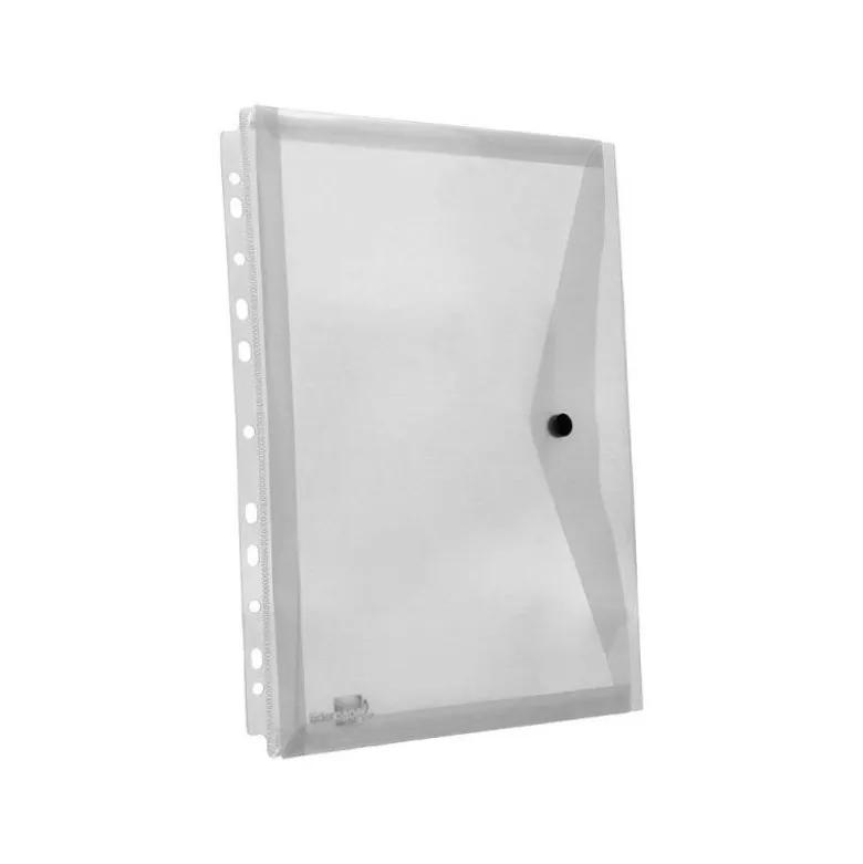 Carpeta liderpapel dossier broche 36664 polipropileno din a4 pack de 5 incolora transparente multitaladro