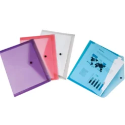 CARPETA LIDERPAPEL DOSSIER BROCHE POLIPROPILENO DIN A4 PACK DE 4 COLORES SURTIDOS