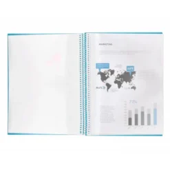 Carpeta Liderpapel escaparate con 20 fundas azul