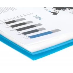 Carpeta Liderpapel escaparate azul con 30 fundas espiral