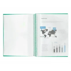 Carpeta Liderpapel escaparate verde con 10 fundas