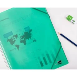 Carpeta Liderpapel escaparate verde con 10 fundas