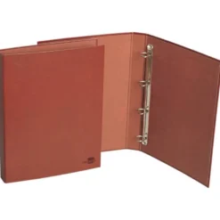 Carpeta Liderpapel folio 4 anillas lomo 40 mm carton cuero