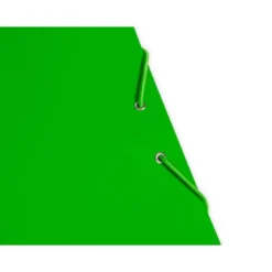 CARPETA LIDERPAPEL GOMAS FOLIO 3 SOLAPAS CARTON PLASTIFICADO COLOR VERDE