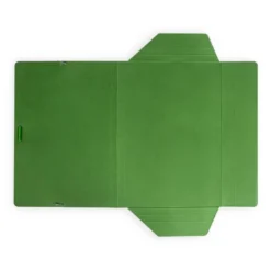 CARPETA LIDERPAPEL GOMAS FOLIO 3 SOLAPAS CARTON PLASTIFICADO COLOR VERDE
