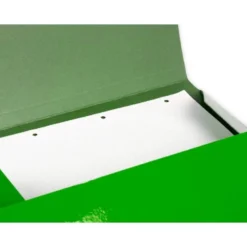 CARPETA LIDERPAPEL GOMAS FOLIO 3 SOLAPAS CARTON PLASTIFICADO COLOR VERDE
