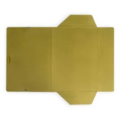 CARPETA LIDERPAPEL GOMAS FOLIO 3 SOLAPAS CARTON PLASTIFICADO COLOR AMARILLO