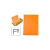 Carpeta Liderpapel gomas Folio carton forrado Pvc color naranja