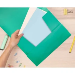 Carpeta liderpapel gomas solapas 34963 polipropileno din a4 verde translucido