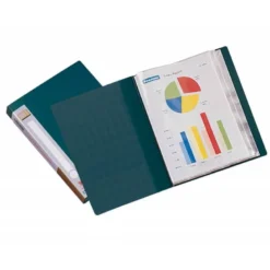 Carpeta Liderpapel personaliza 31703 10 fundas polipropileno Din A4 verde lomo personalizable
