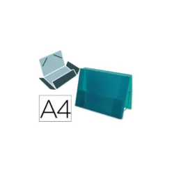 Carpeta Liderpapel portadocumentos gomas 36933 polipropileno Din A4 verde translucido lomo 25 mm
