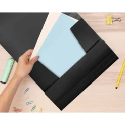 Carpeta lomo flexible con solapas Liderpapel Din A4 color negro