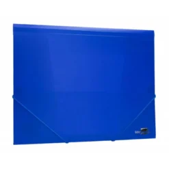 Carpeta lomo flexible con solapas Liderpapel Din A4 color azul translucido