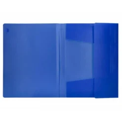 Carpeta lomo flexible con solapas Liderpapel Din A4 color azul translucido