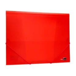 Carpeta lomo flexible con solapas Liderpapel Din A4 color rojo translucido