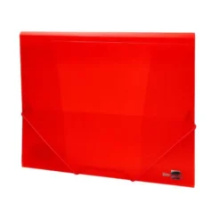 Carpeta lomo flexible con solapas Liderpapel Din A4 color rojo translucido
