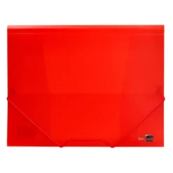 Carpeta lomo flexible con solapas Liderpapel Din A4 color rojo translucido