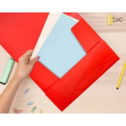 Carpeta lomo flexible con solapas Liderpapel Din A4 color rojo translucido