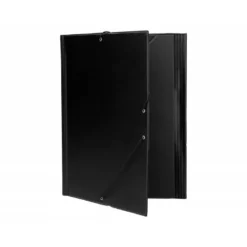 Carpeta lomo flexible gomas con solapas Liderpapel Folio negro