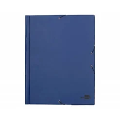 Carpeta lomo flexible gomas con solapas Liderpapel Folio azul