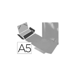 Carpeta lomo flexible gomas con solapas marca Liderpapel Din A5 transparente