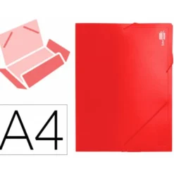 Carpeta lomo rigido gomas portadocumentos Beautone Din A4 rojo