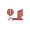 Carpeta marca Liderpapel 2 anillas 40 mm carton cuero cuarto apaisado