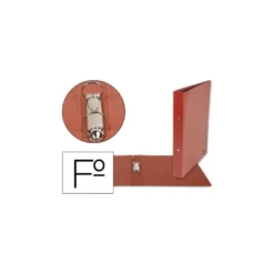 Carpeta marca Liderpapel 2 anillas 40 mm carton cuero folio