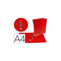 Carpeta marca Liderpapel carton forrado Color System A4 roja