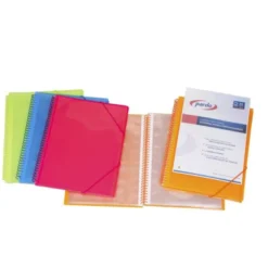 CARPETA PARDO ESCAPARATE CON ESPIRAL 30 FUNDAS FOLIO PERSONALIZABLE COLOR NEGRA