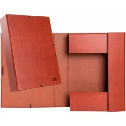 Carpeta proyectos Liderpapel folio lomo 70mm carton forrado cuero
