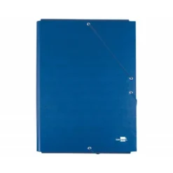 Carpetas de gomas carton forrado Paper Coat Liderpapel Folio azul
