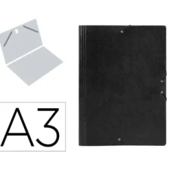 Carpetas de gomas carton Liderpapel Din A3 negro