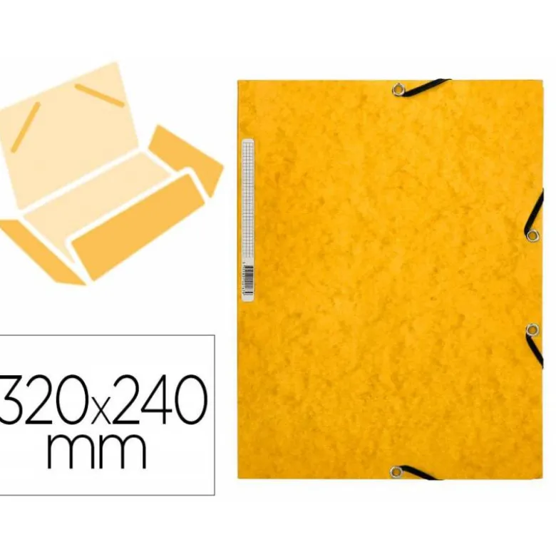 Carpetas de gomas carton prespan Q-Connect Din A4 amarillo