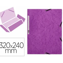 Carpetas de gomas carton prespan Q-Connect Din A4 violeta