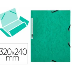 Carpetas de gomas carton prespan Q-Connect Din A4 verde