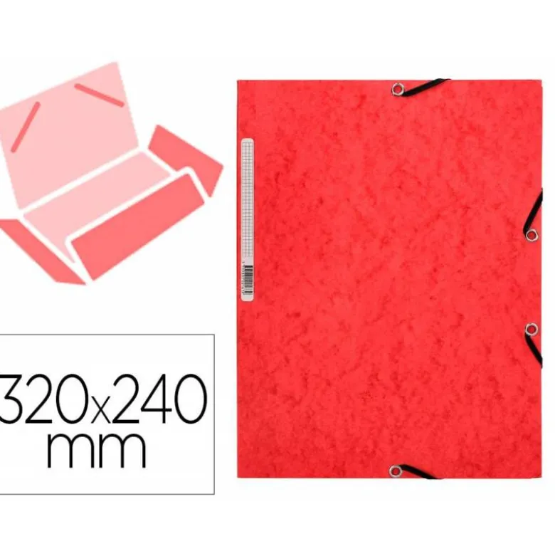 Carpetas de gomas carton prespan Q-Connect Din A4 rojo
