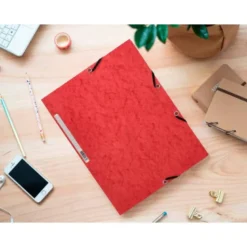 Carpetas de gomas carton prespan Q-Connect Din A4 rojo