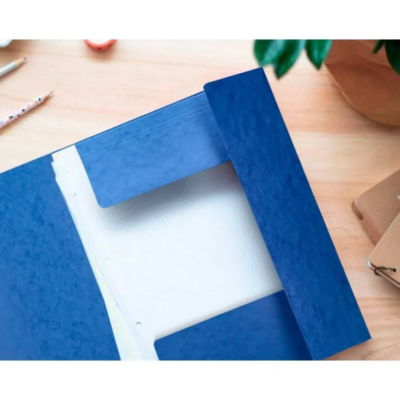 Carpetas de gomas carton prespan Q-Connect Din A4 azul