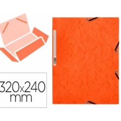 Carpetas de gomas carton prespan Q-Connect Din A4 naranja