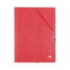 Carpetas de gomas carton simil prespan Liderpapel Folio rojo