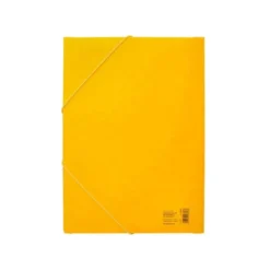 Carpetas de gomas carton simil prespan Liderpapel Folio amarillo