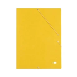 Carpetas de gomas carton simil prespan Liderpapel Folio amarillo