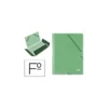 Carpetas de gomas carton simil prespan Liderpapel Folio verde