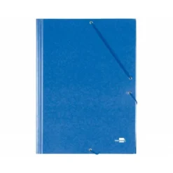 Carpetas de gomas en carton prespan Liderpapel Folio azul 880 g/m2