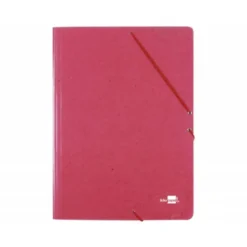 Carpetas de gomas en carton prespan Liderpapel Folio rojo 880 g/m2