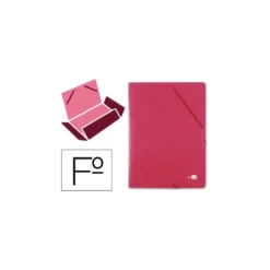Carpetas de gomas en carton prespan Liderpapel Folio rojo 880 g/m2