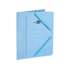 Carpetas gomas carton Liderpapel cuarto azul