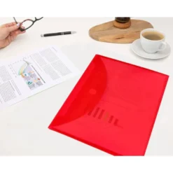 Carpeta sobre con velcro Din A4 Liderpapel rojo